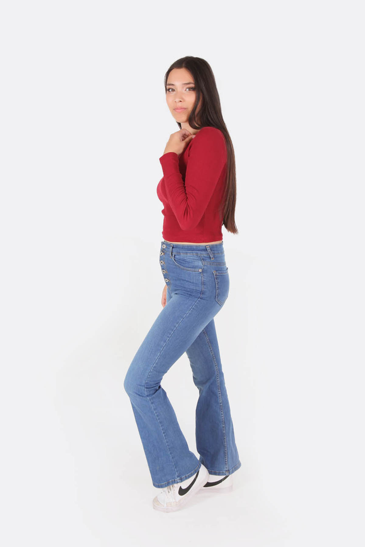 Bordo Bisiklet Yaka Bluz 1011 - 6