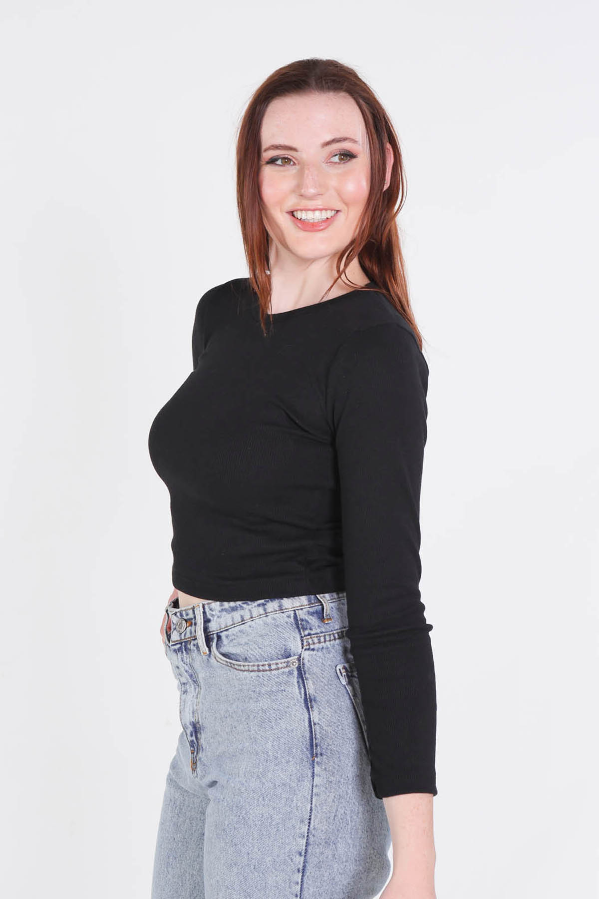 Siyah Bisiklet Yaka Bluz 1011 - 1