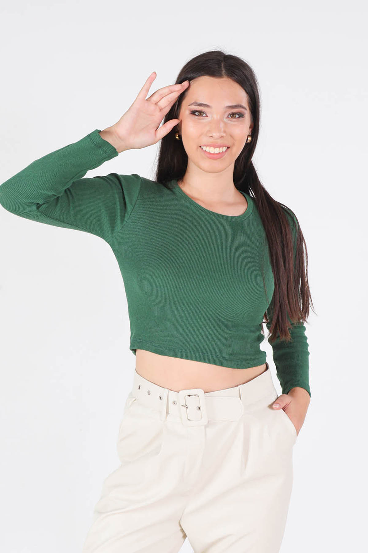 Zümrüt Bisiklet Yaka Bluz 1011 