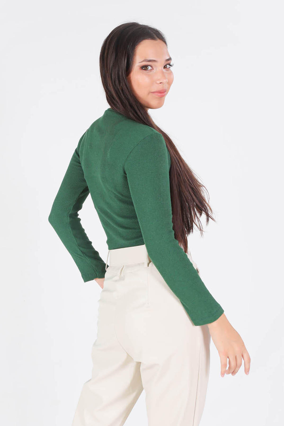 Zümrüt Bisiklet Yaka Bluz 1011 - 4