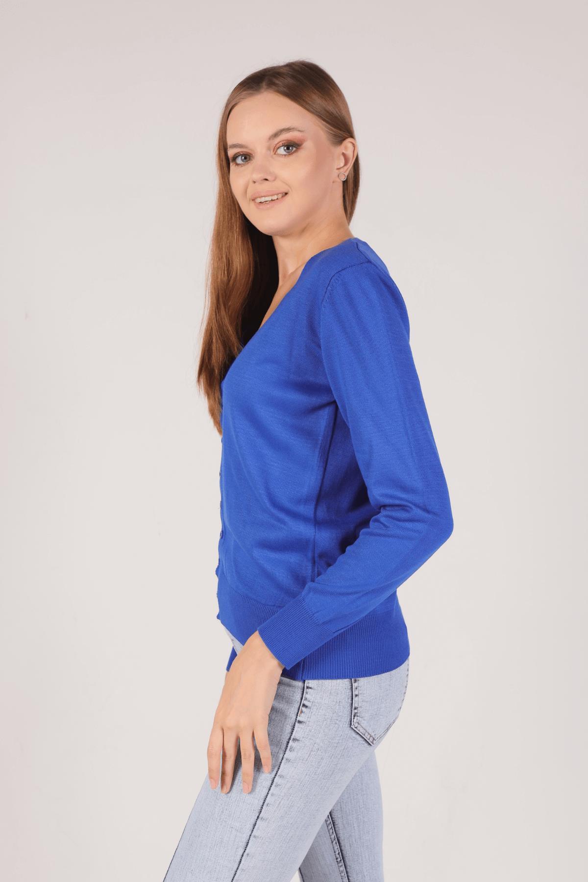 Saks Önü Düğmeli Hırka 1015 - 2