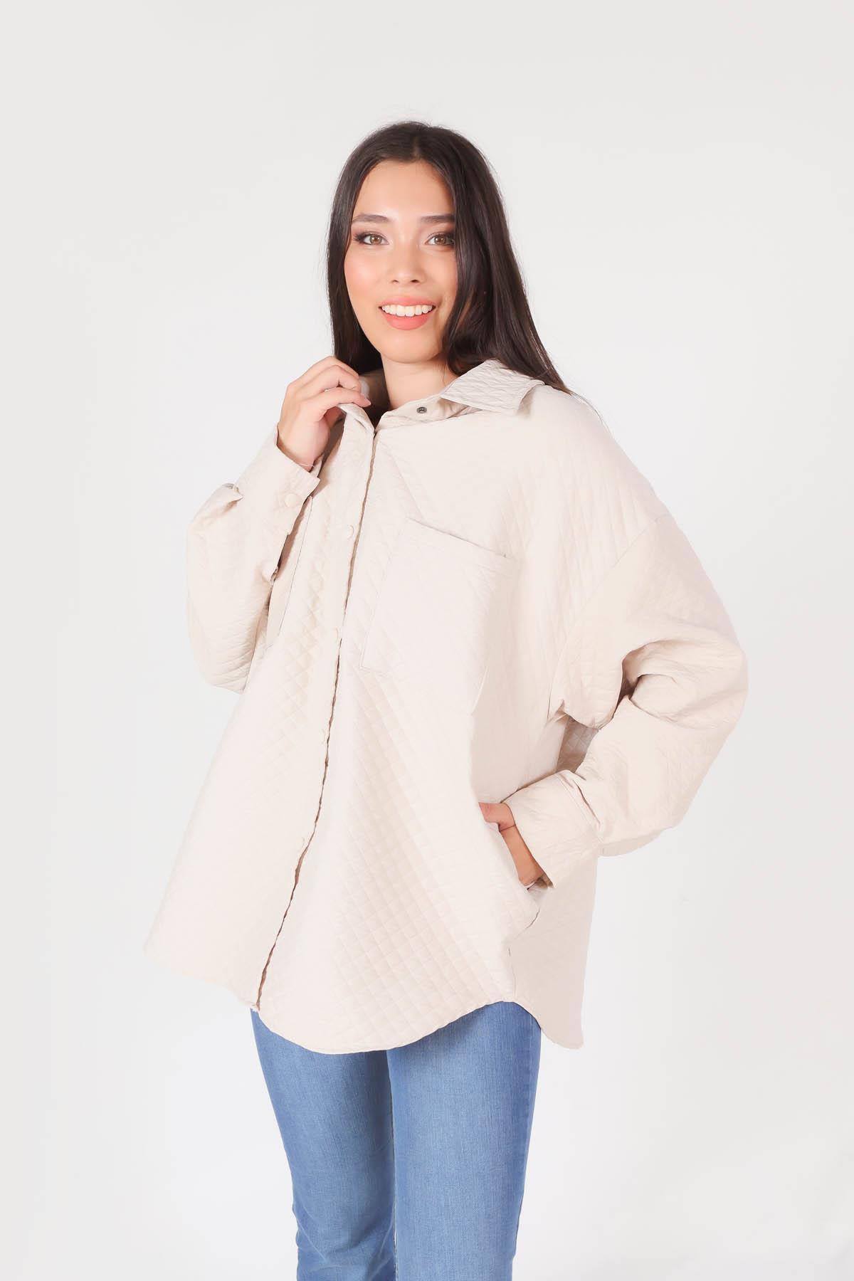 Taş Kapitone Oversize Ceket 1017 - 3