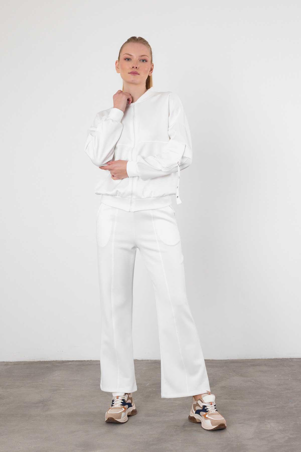 1027 Dalgıç Fermuarlı Takım Beyaz - RAYS