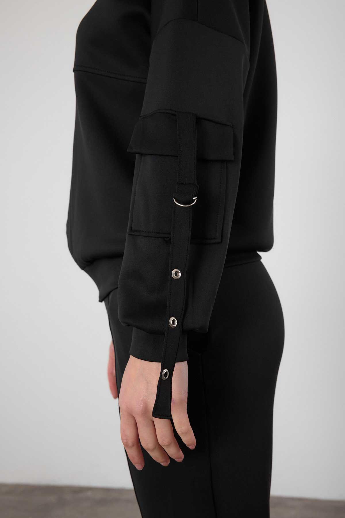 1027 Dalgıç Fermuarlı Takım Siyah - RAYS