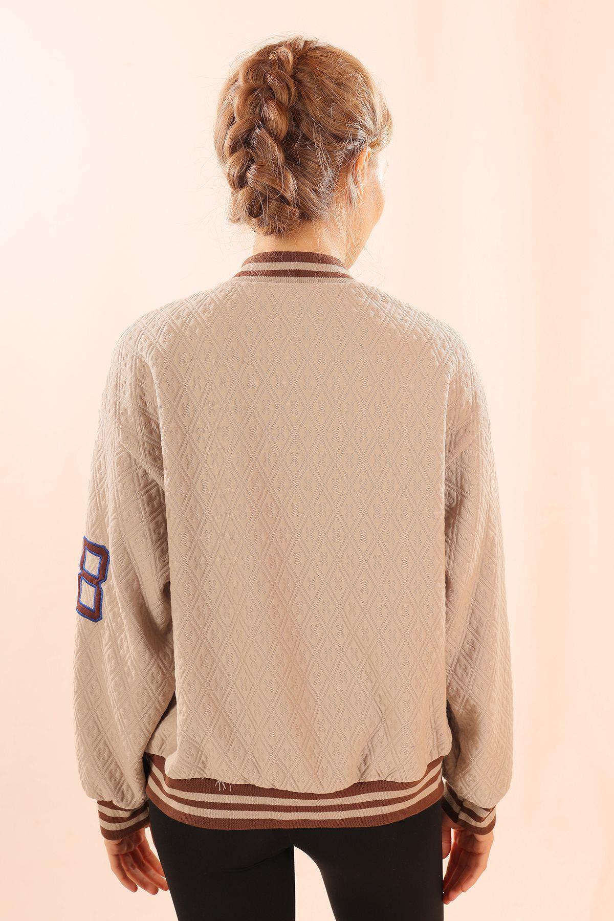 Taş Chicago Nakış Kolej Ceket 1028 - 5