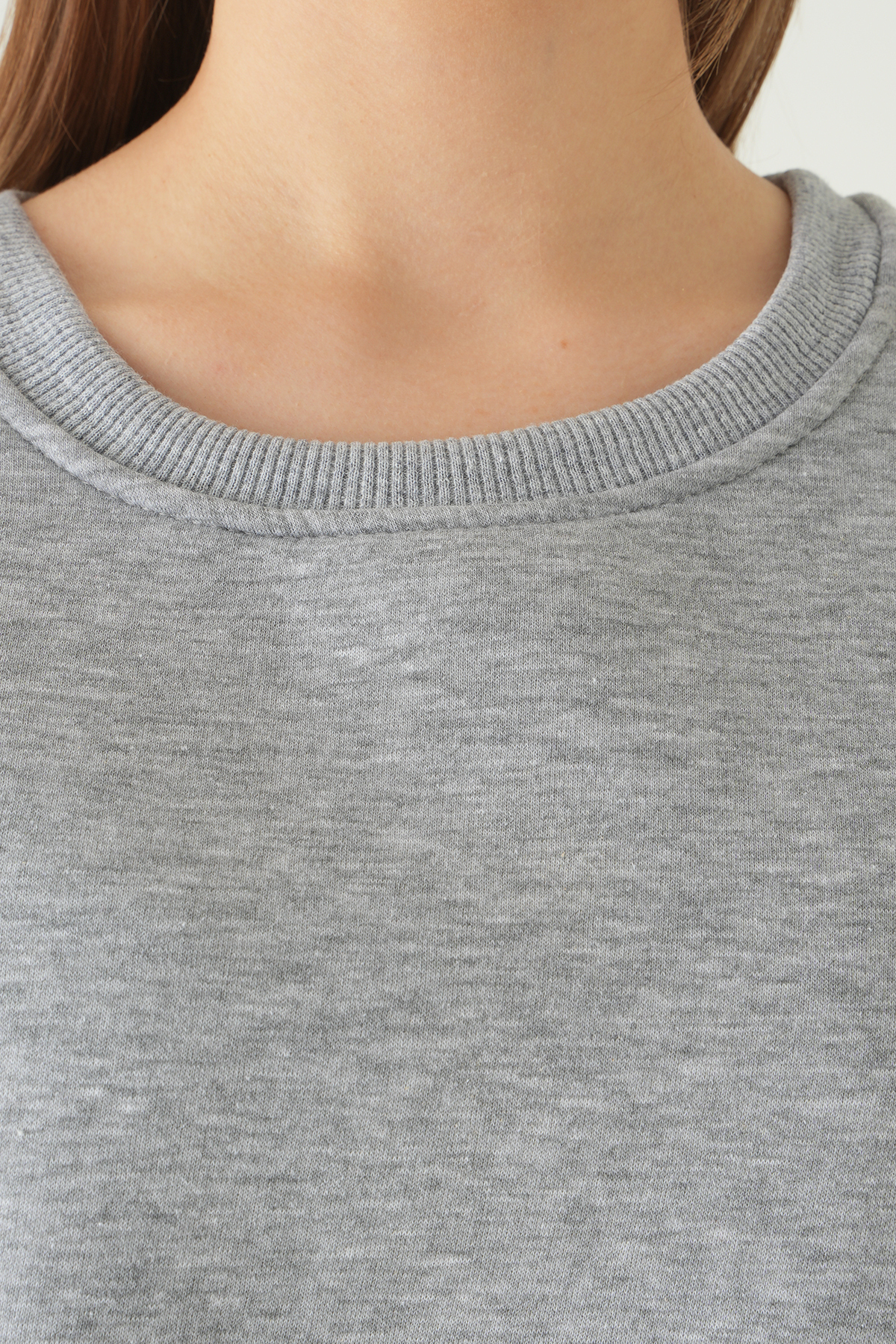 Gri Bisiklet Yaka Sweat 1029 - RAYS