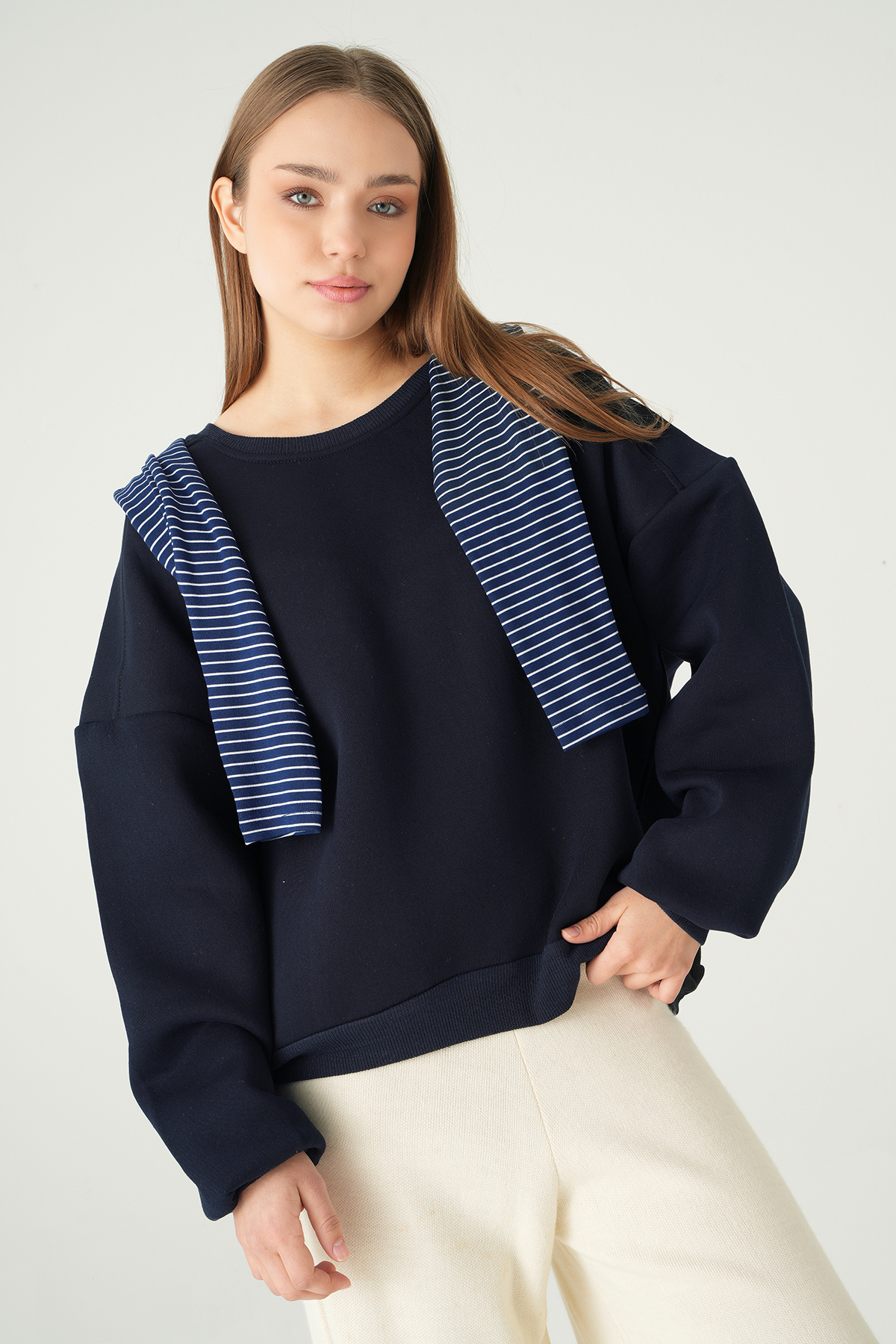 Bisiklet Yaka Sweat 1029 Laci - 6