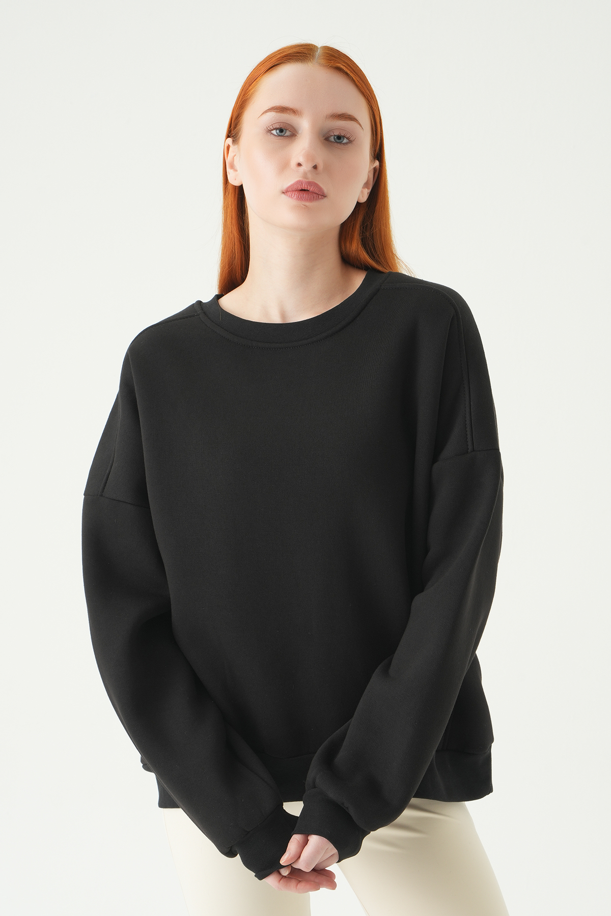 Siyah Bisiklet Yaka Sweat 1029 - 2