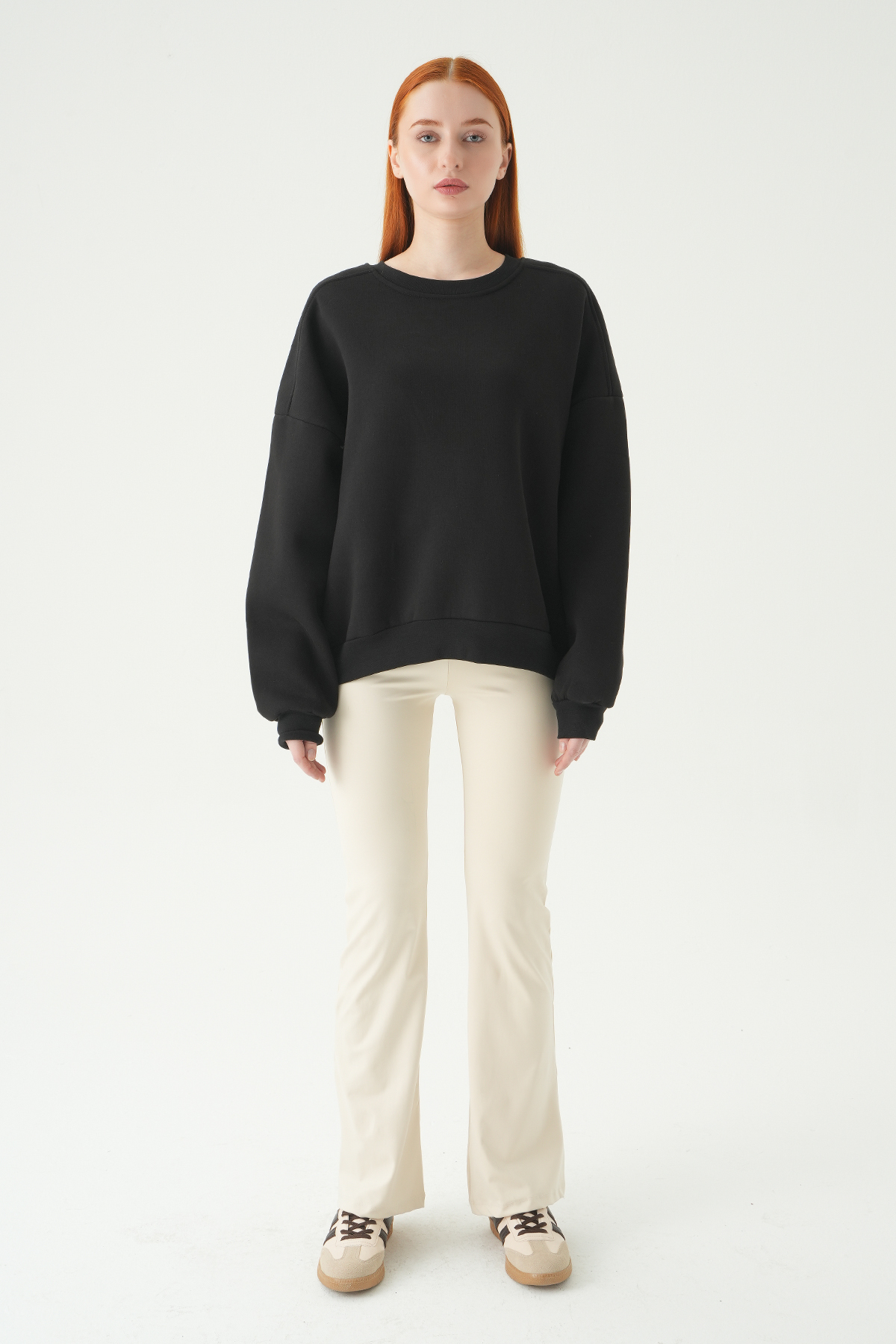 Siyah Bisiklet Yaka Sweat 1029 - RAYS