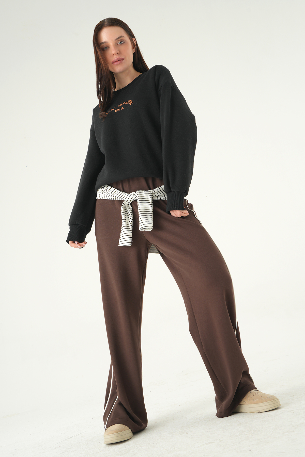 Saint Paradiso Baskılı Sweat 1036 Siyah - 3