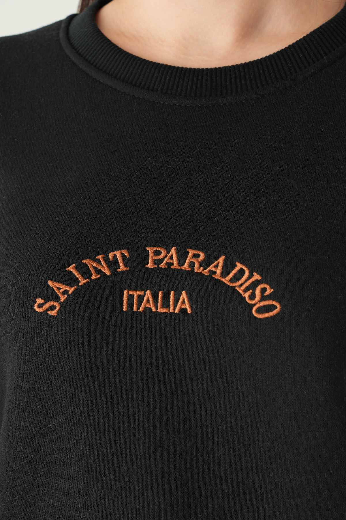 Siyah Saint Paradiso Baskılı Sweat 1036 - 4