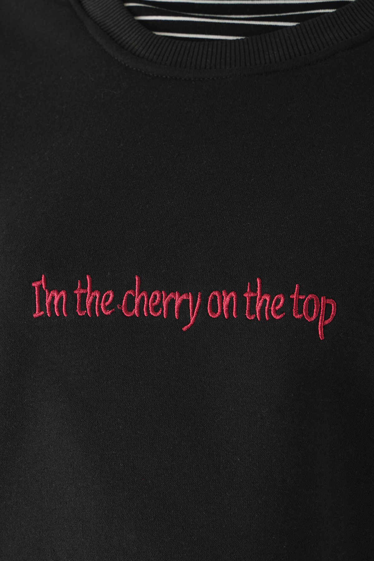 Cherry On Top Baskılı Sweat 1041 Siyah - 4