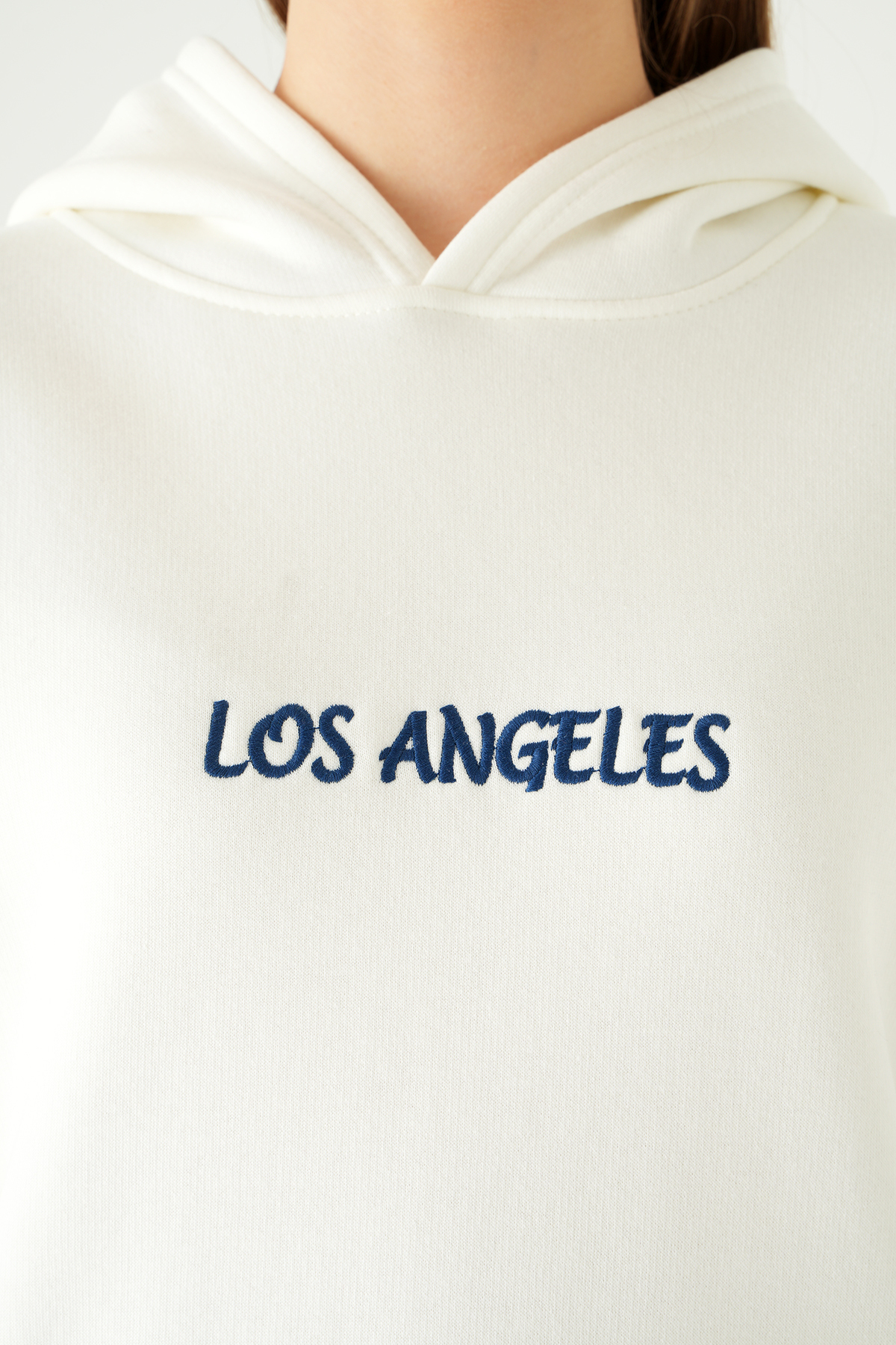 Krem Los Angeles Baskılı Sweat 1042 - 4
