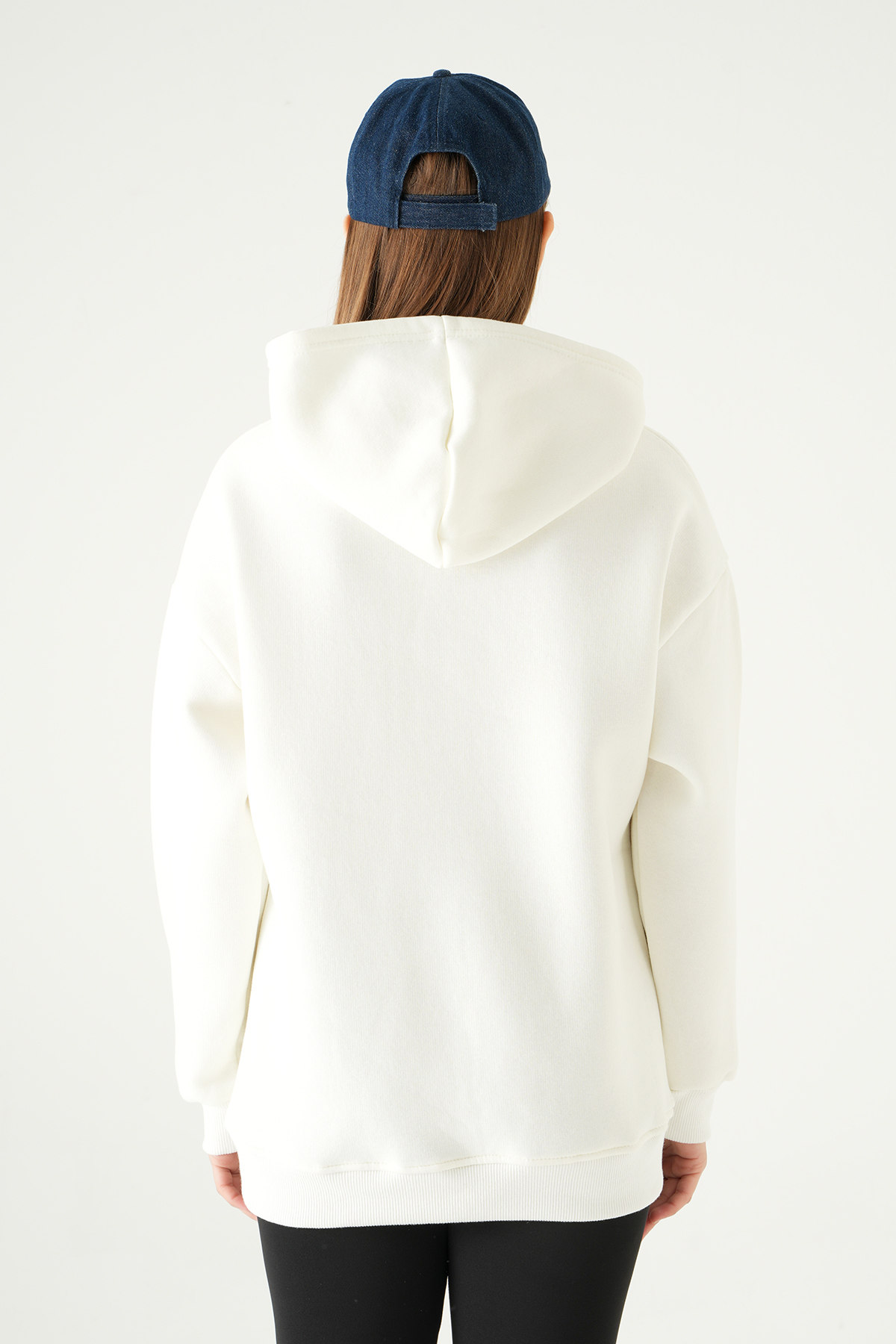 1042 Baskılı Sweat Krem - 5