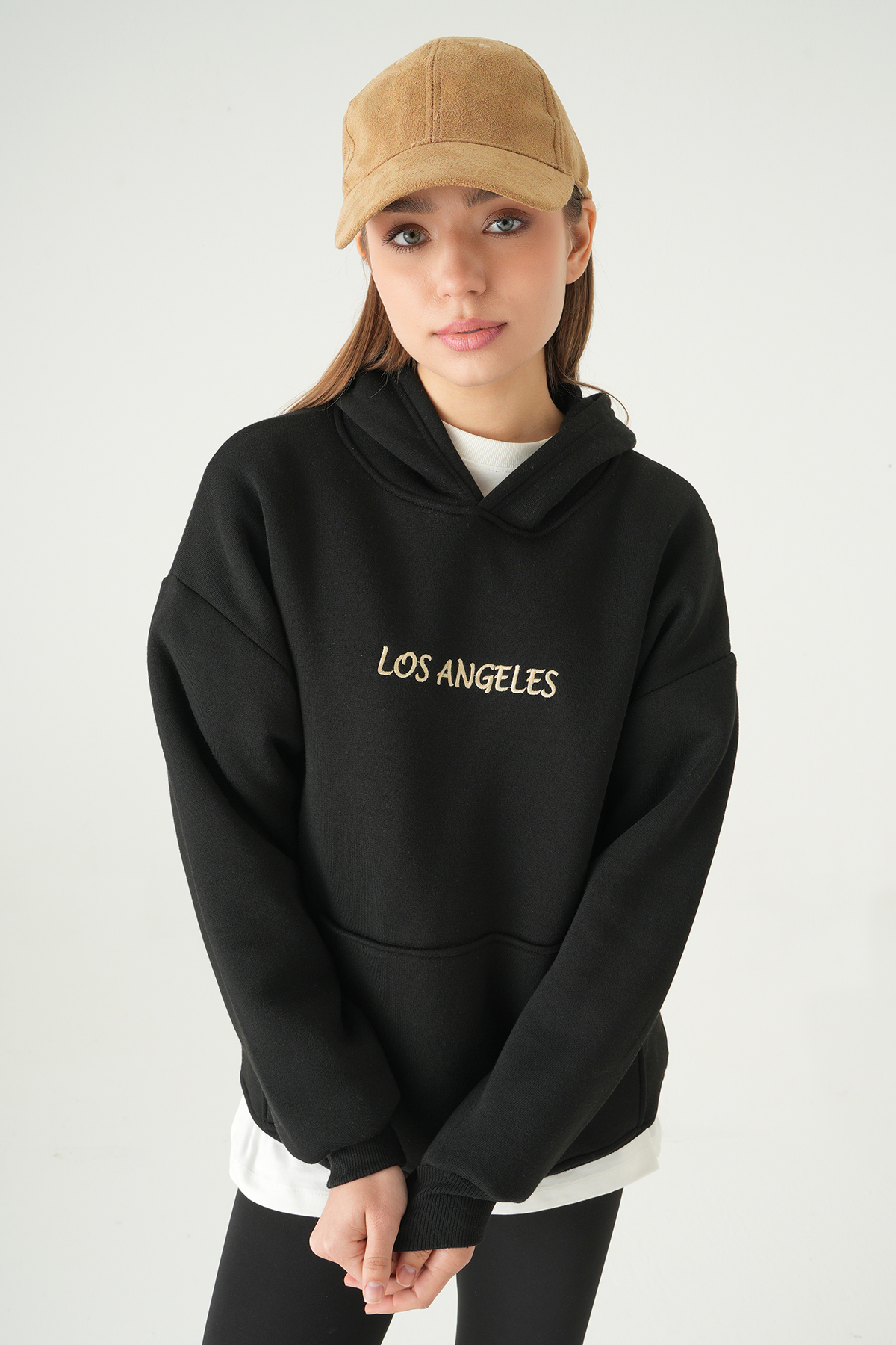 Los Angeles Baskılı Sweat 1042 Siyah - RAYS (1)