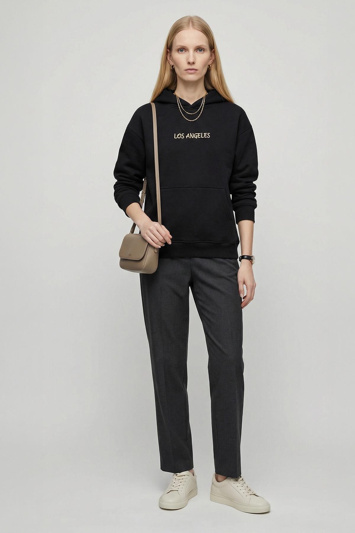 1042 Baskılı Sweat Siyah - RAYS