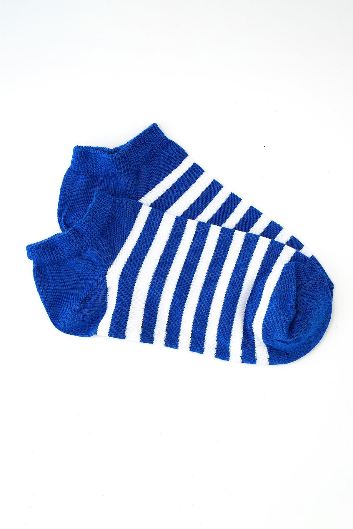 Renkli Çizgili Renkli 3'lü Çorap 1053 - 3