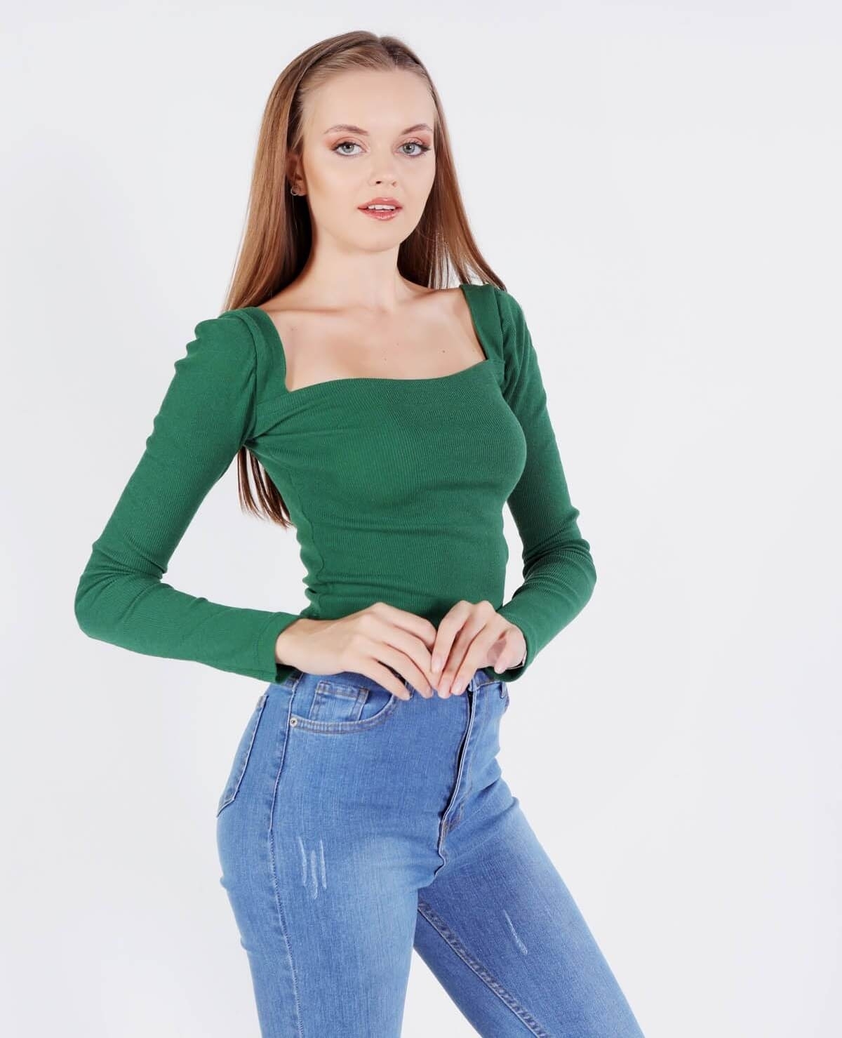 Zümrüt Karpuz Kol Bluz 1054 - 5