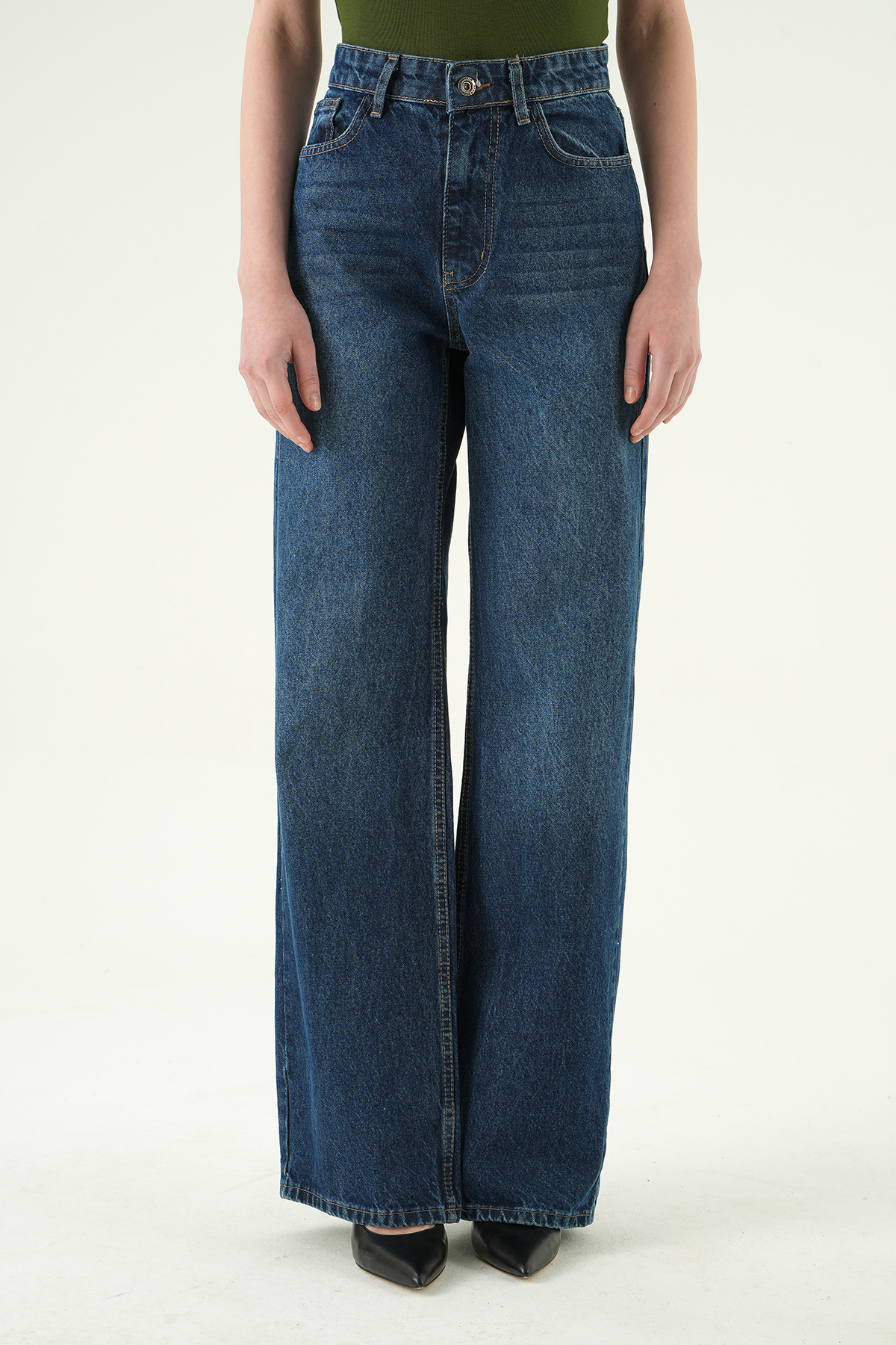 Ara Mavi Bol Paça Pantolon 1062 - RAYS