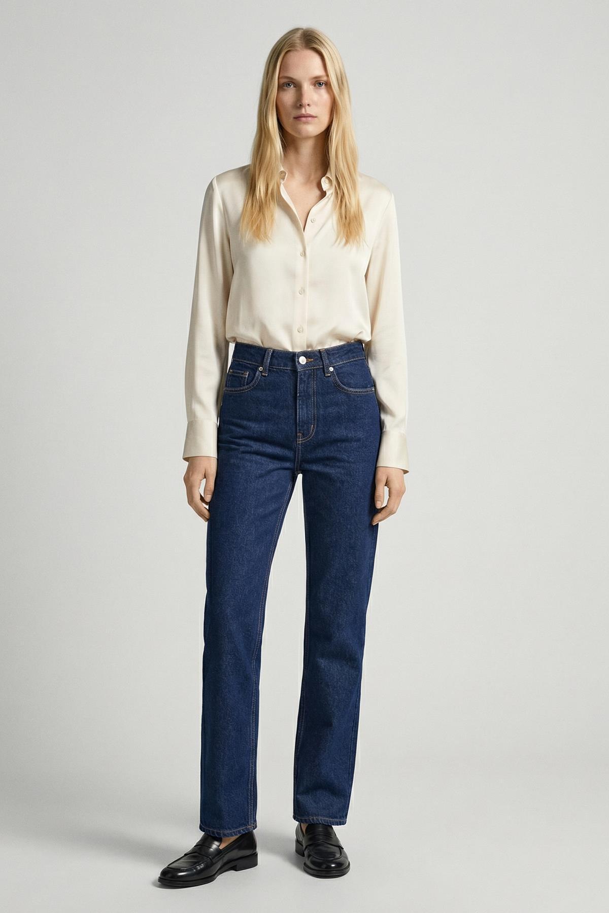 1062 Likralı Bol Paça Pantolon Laci - 1