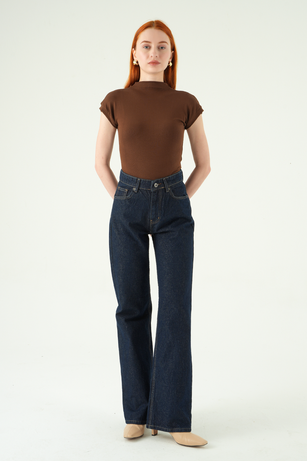 1062 Likralı Bol Paça Pantolon Laci - 6