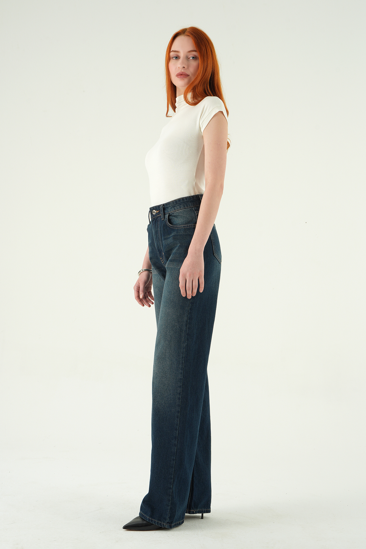 1062 Likralı Bol Paça Pantolon Tint Kahve - 7