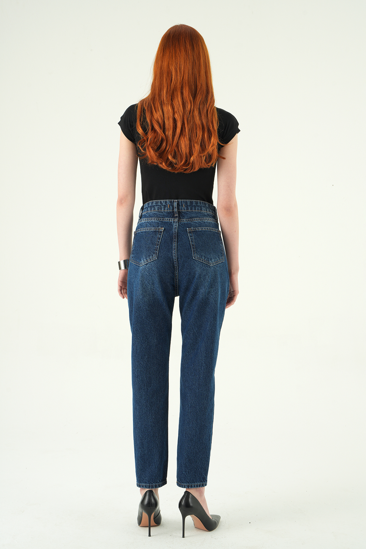 Ara Mavi Yüksek Bel Mom Jean 1063 - RAYS