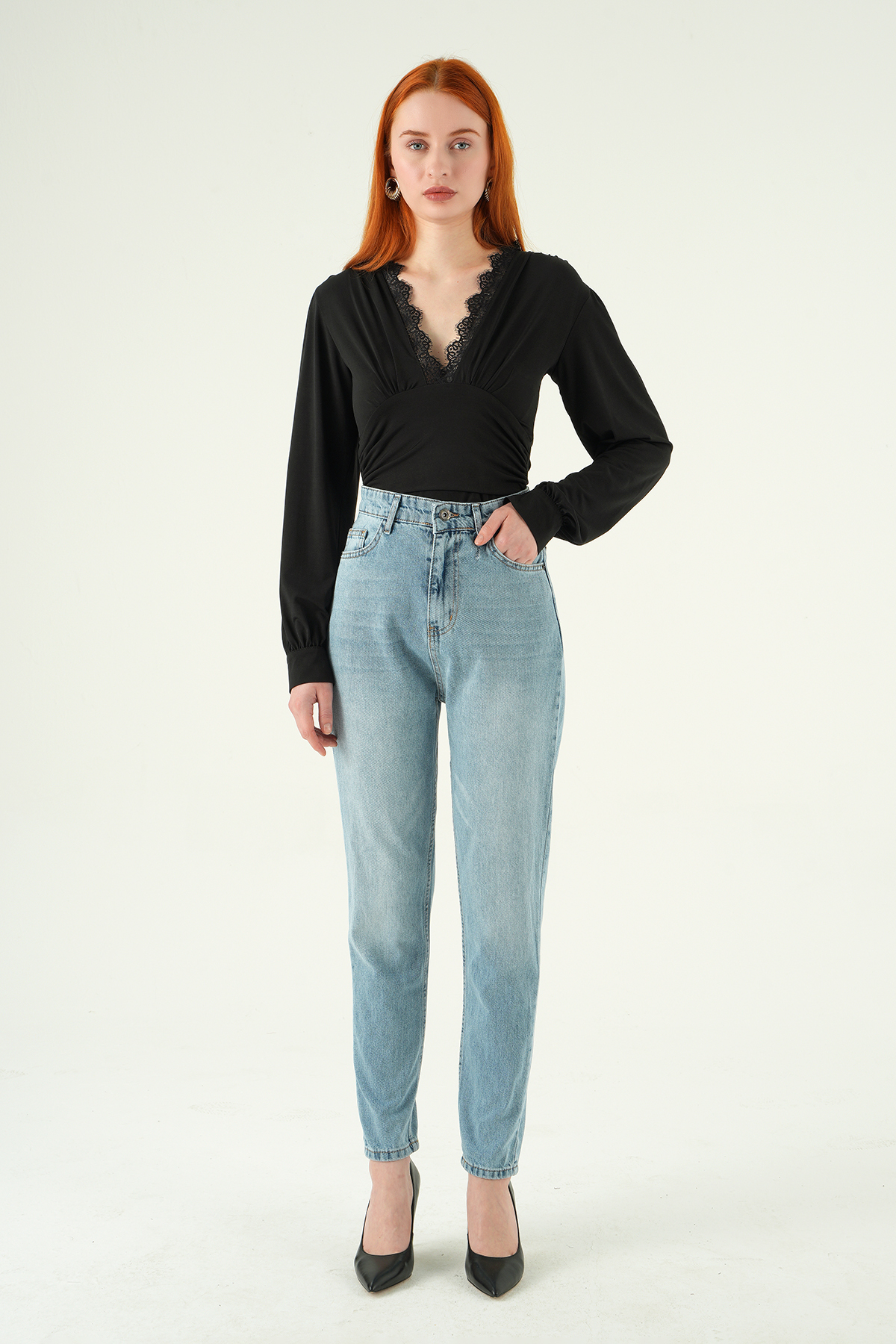 Buzkar Yüksek Bel Mom Jean 1063 - RAYS