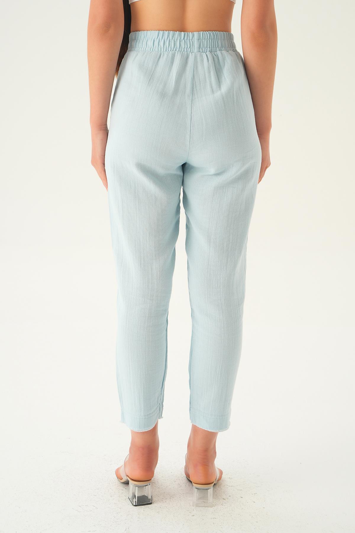 Bebe Mavi Bağcıklı Cepli Pantolon 1067 - 5