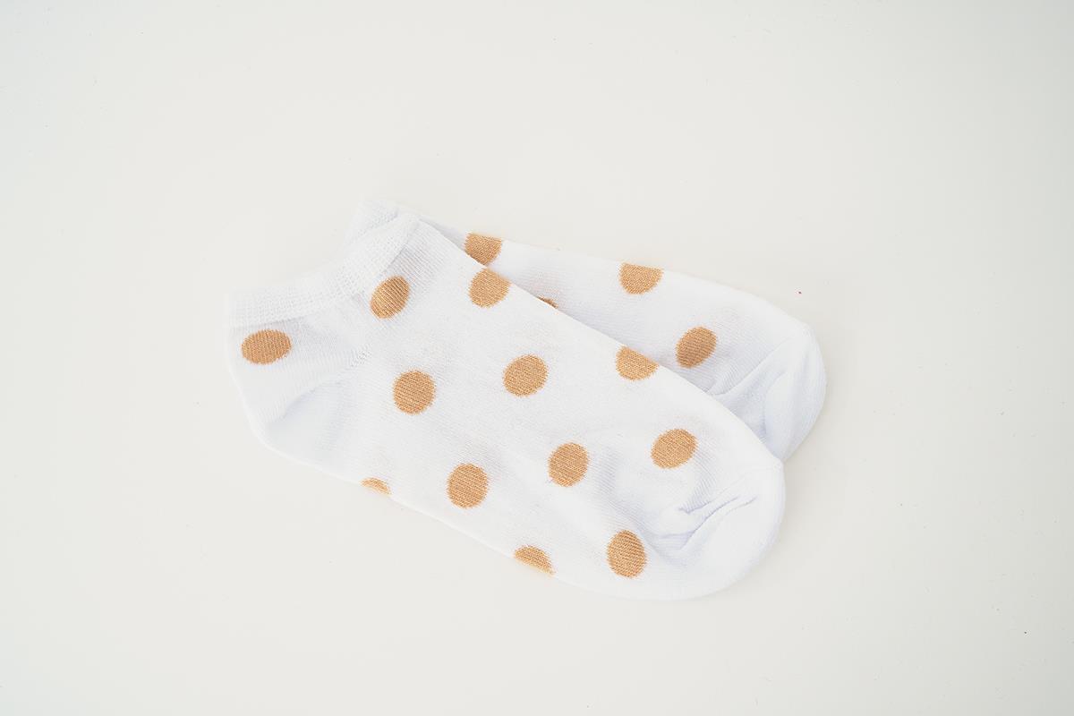 Renkli Puantiye Desen 4'lü Patik Çorap 1070 - 2