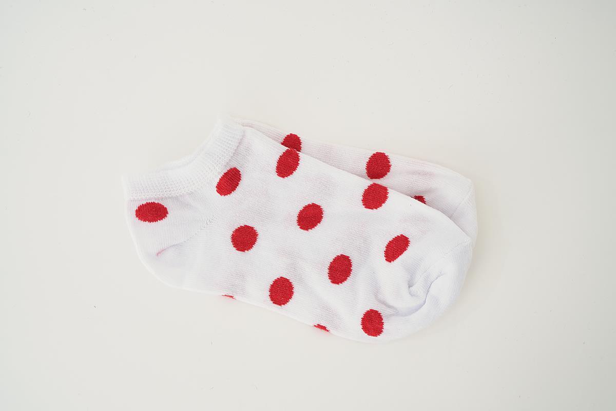 Renkli Puantiye Desen 4'lü Patik Çorap 1070 - 4