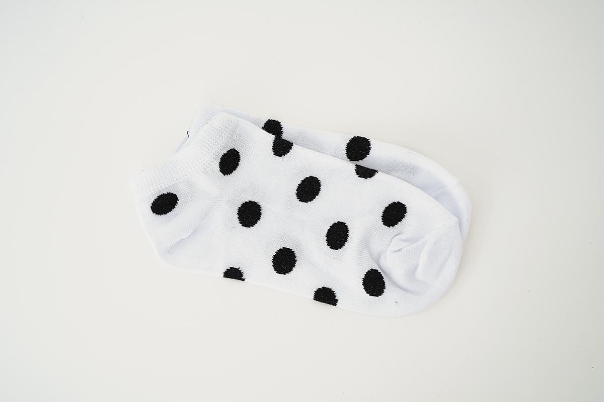 Renkli Puantiye Desen 4'lü Patik Çorap 1070 - 5