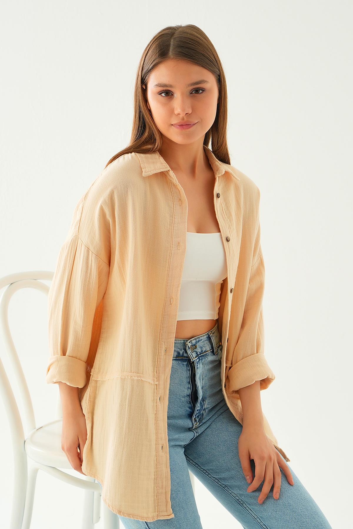 Taş Dikiş Detay Gömlek 1073 