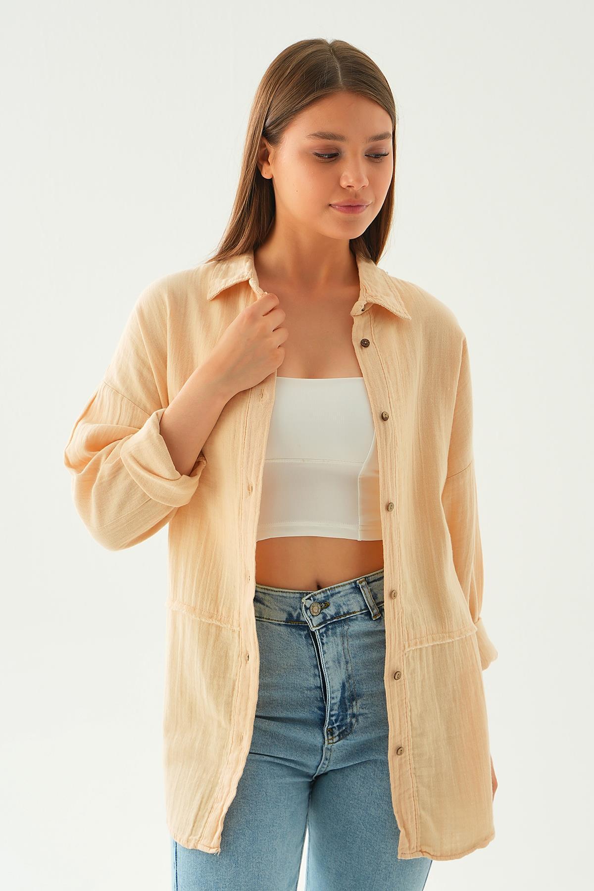 Taş Dikiş Detay Gömlek 1073 - 5