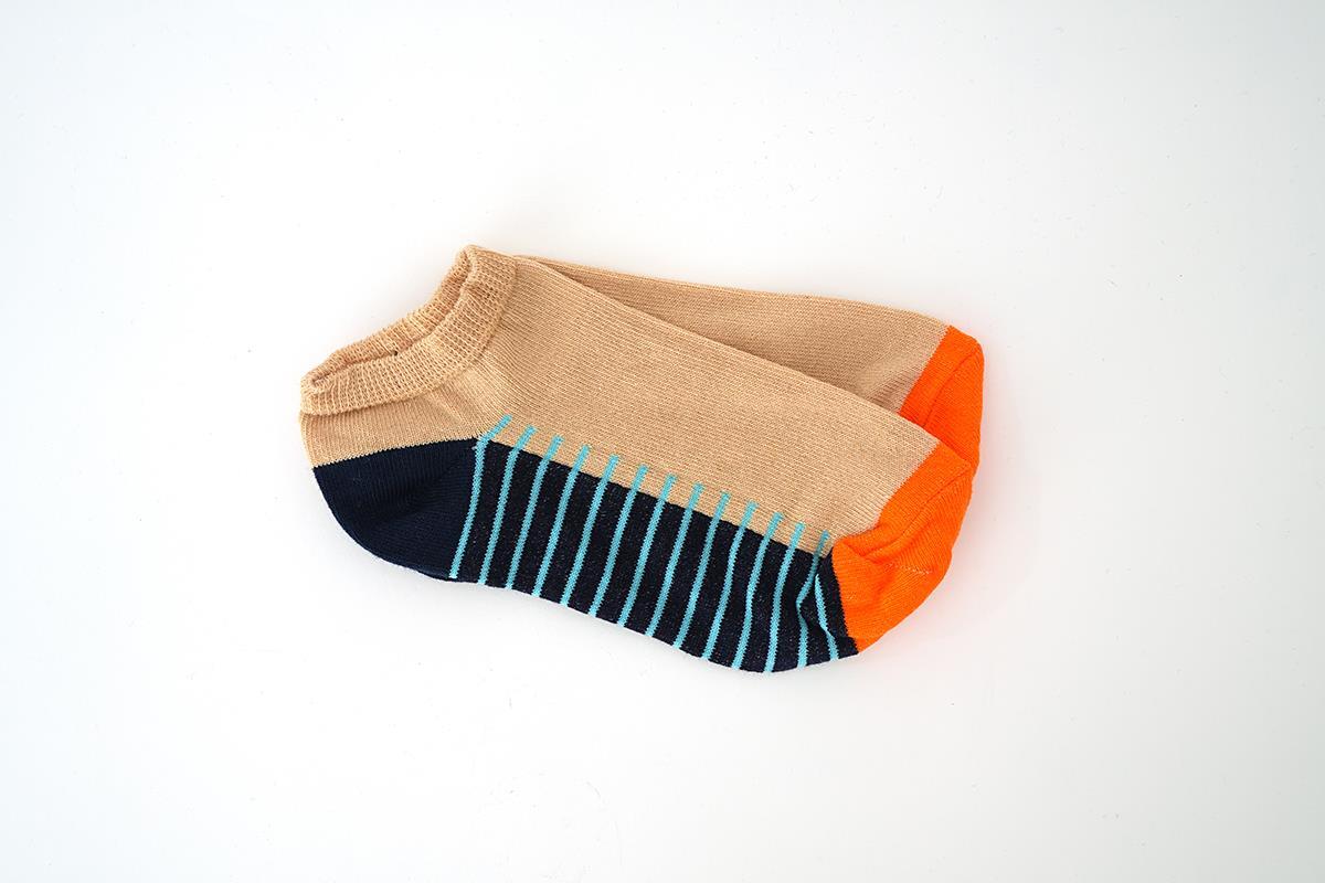 Renkli Blok Renk 4'lü Patik Çorap 1074 - 4