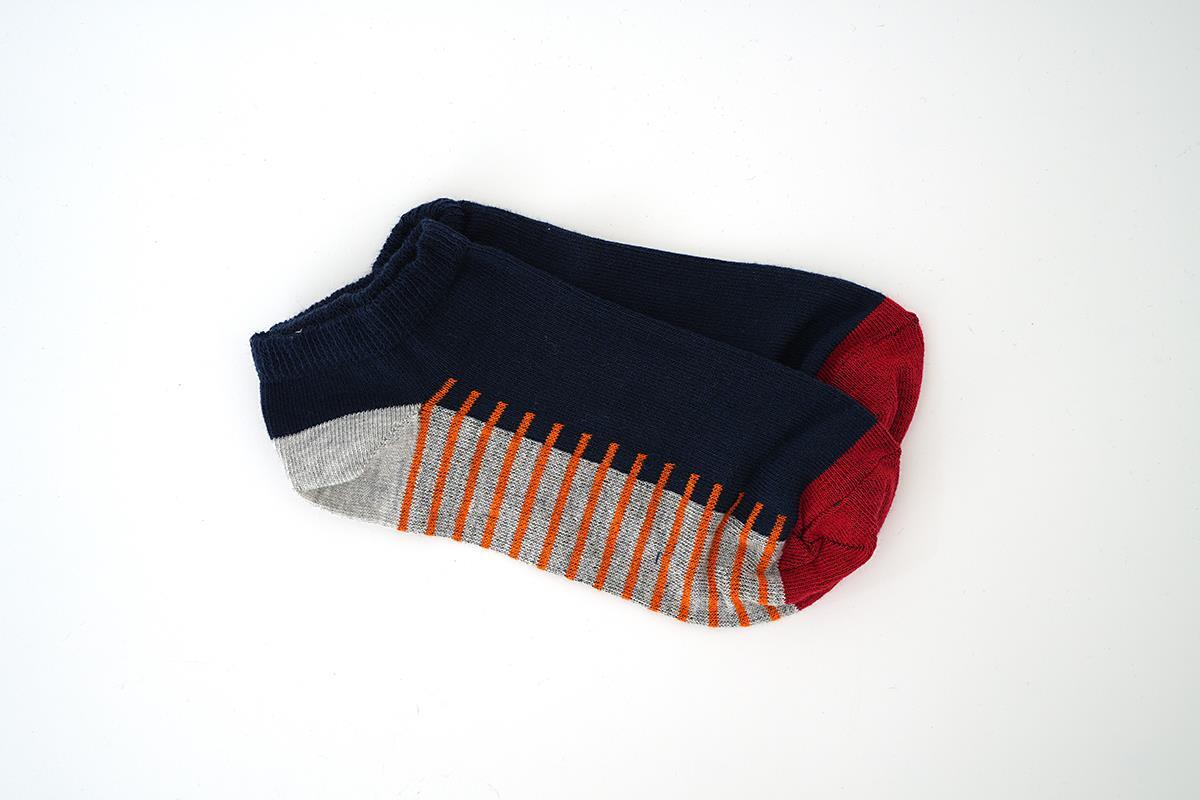Renkli Blok Renk 4'lü Patik Çorap 1074 - 5