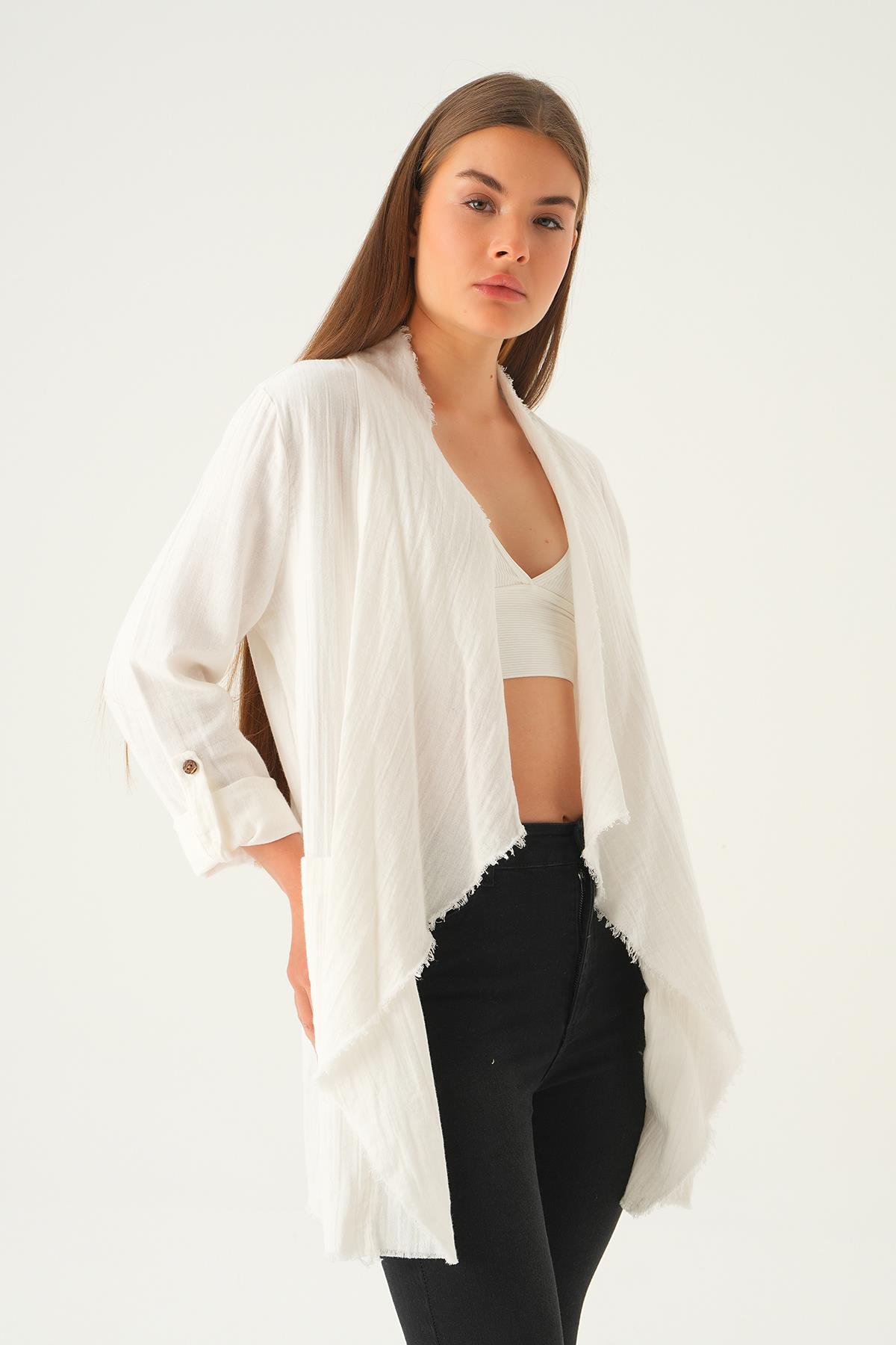 Beyaz Salaş Kimono 1076 - 3