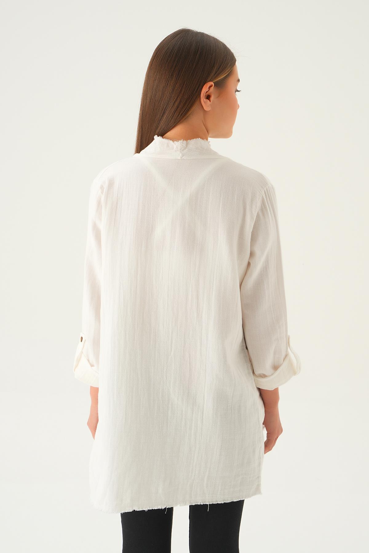 Beyaz Salaş Kimono 1076 - 5