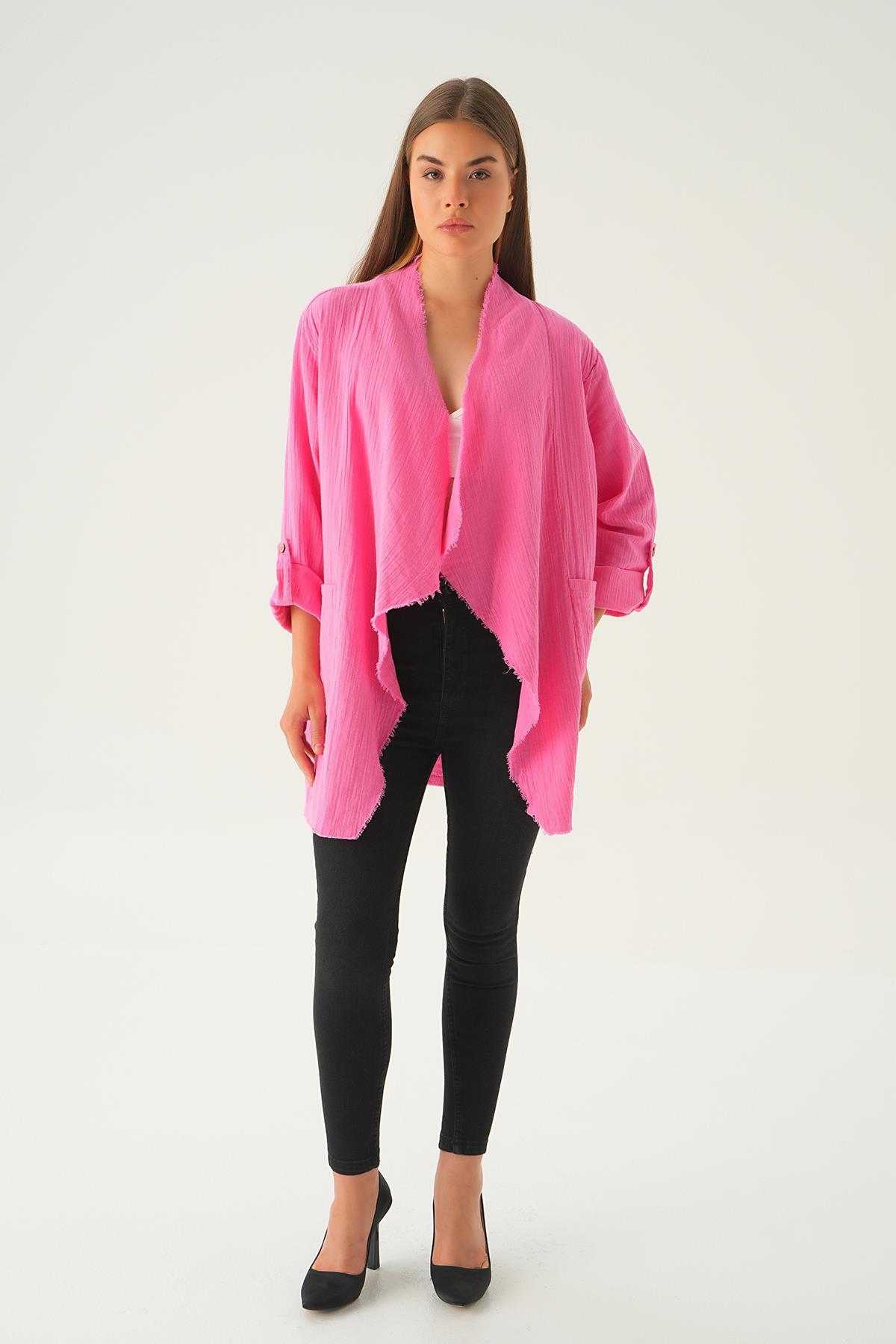 1076 Salaş Kimono Fuşya - 1