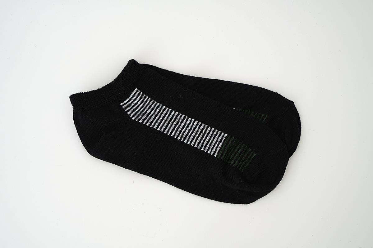 Renkli Çizgi Desen 3'lü Patik Çorap 1078 - 2