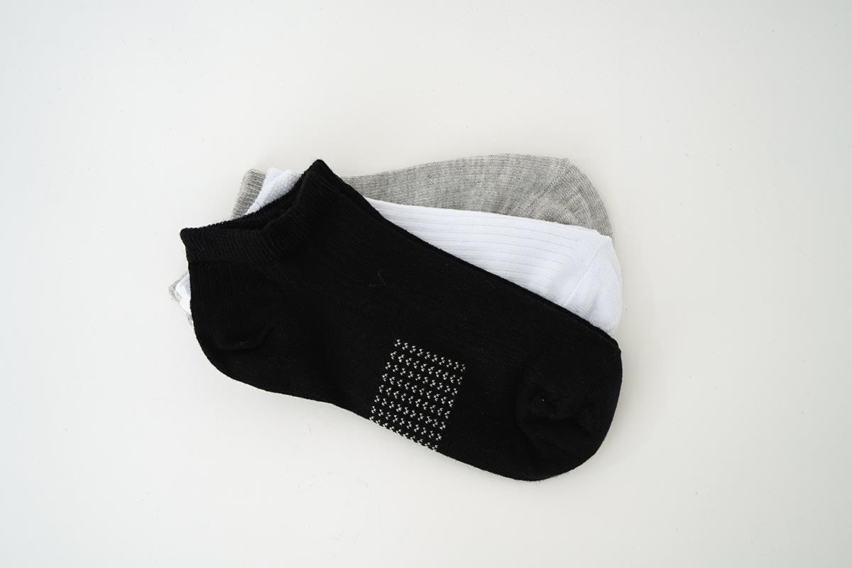 1079 Desenli 3'lü Patik Çorap Renkli 