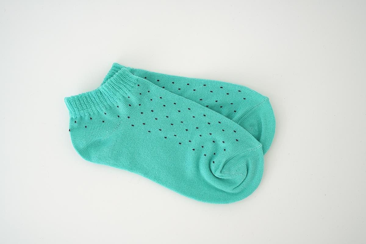 Renkli Nokta Desen 3'lü Patik Çorap 1080 - 2