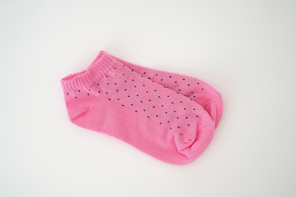 Renkli Nokta Desen 3'lü Patik Çorap 1080 - 3