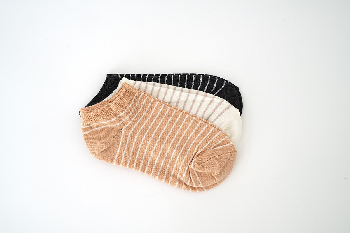 Renkli 3'lü Patik Çorap 1081 - 1