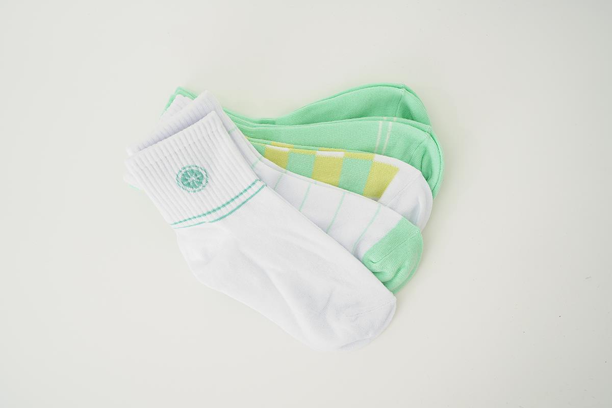 1083 Desenli 5'li Soket Çorap Renkli 