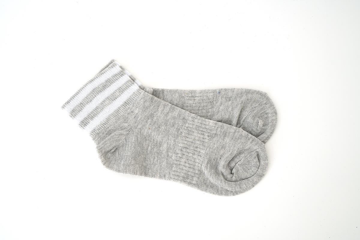 Renkli Çizgili 3'lü Soket Çorap 1086 - 2