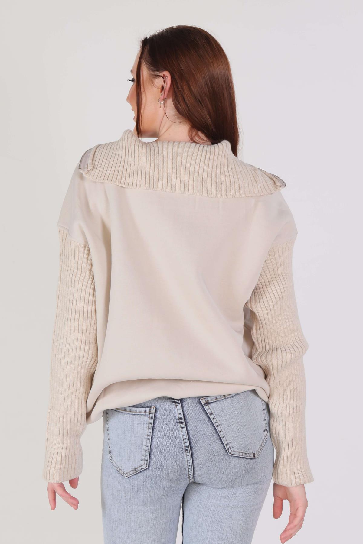 Taş Triko Detay Sweat 1089 - 2