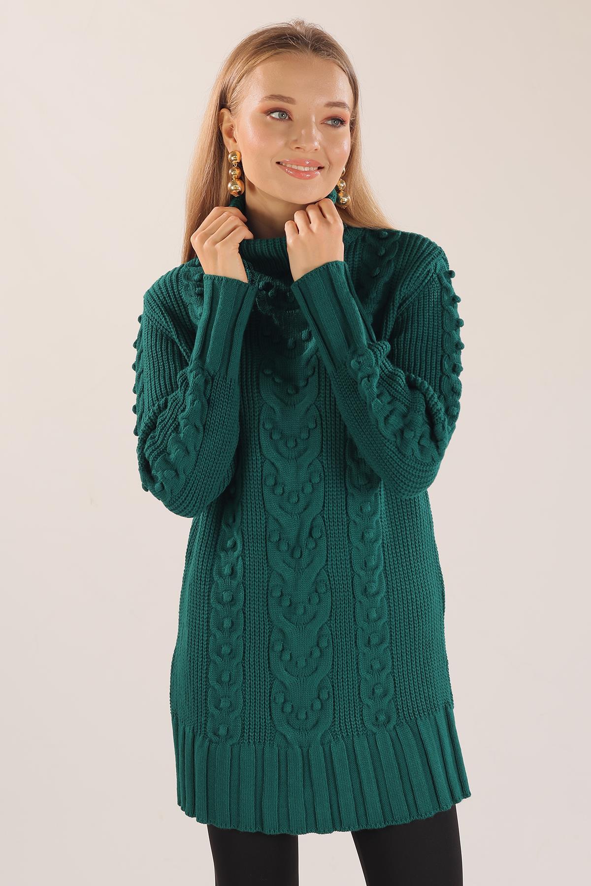 11002 Örgü Detay Boğazlı Kazak Nefti - 2