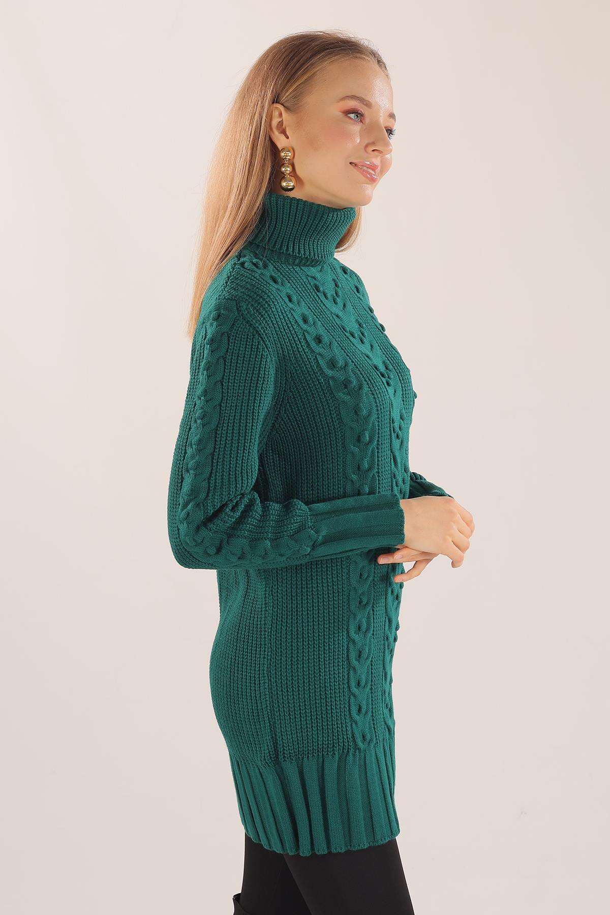 Nefti Örgü Detay Boğazlı Kazak 11002 - 4