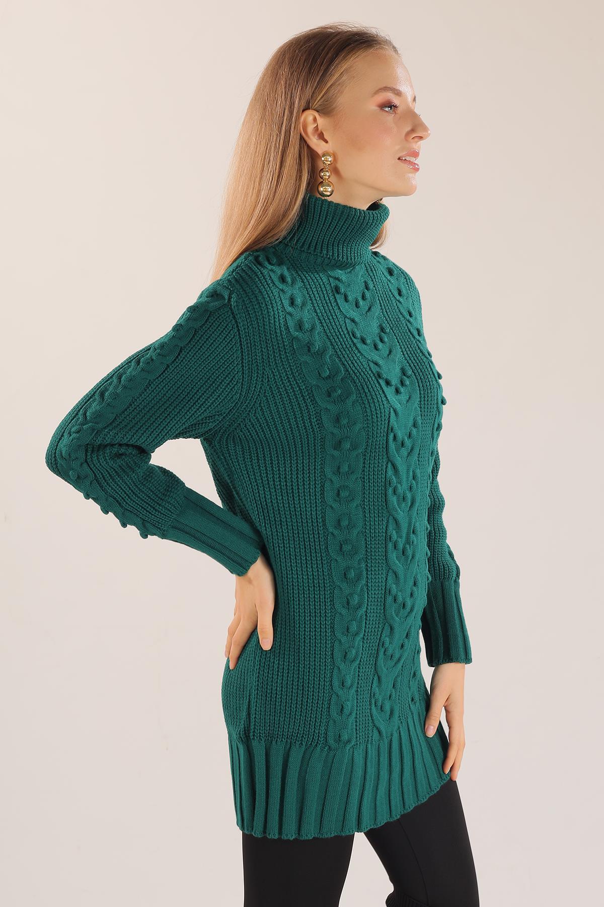 Nefti Örgü Detay Boğazlı Kazak 11002 - 5